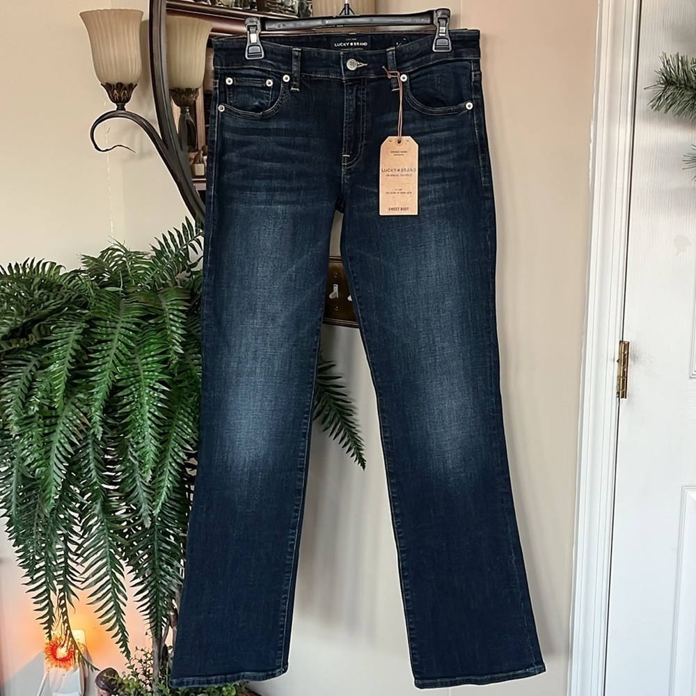 Brand New Lucky Brand Sweet Boot Relaxed Weekend Dark Wash Bootcut Denim Jeans